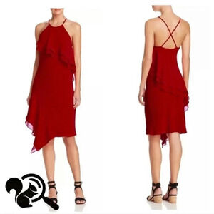 Laundry Red layered dress